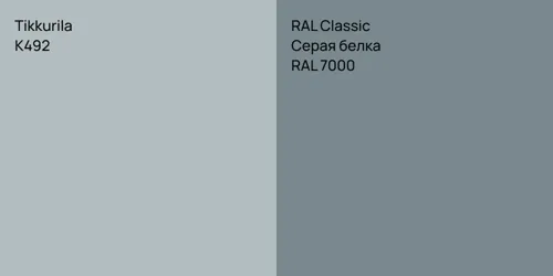 K492 null vs RAL 7000 Серая белка