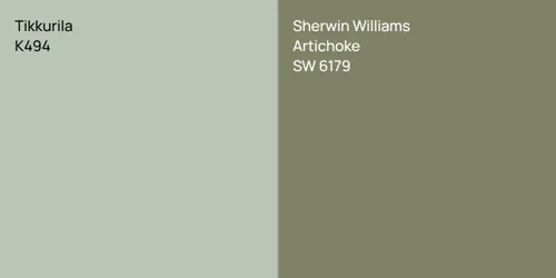 K494 vs SW 6179 Artichoke