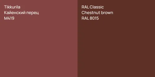 M419 Кайенский перец vs RAL 8015 Chestnut brown