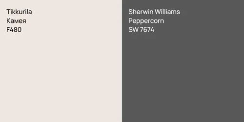 F480 Камея vs SW 7674 Peppercorn