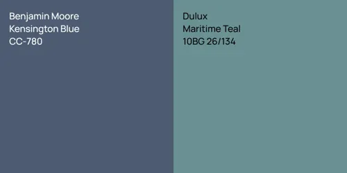 CC-780 Kensington Blue vs 10BG 26/134 Maritime Teal