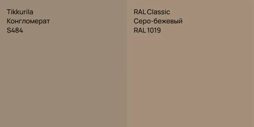 S484 Конгломерат vs RAL 1019 Серо-бежевый