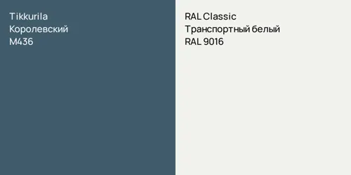 M436 Королевский vs RAL 9016 Транспортный белый