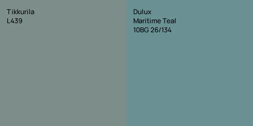 L439  vs 10BG 26/134 Maritime Teal