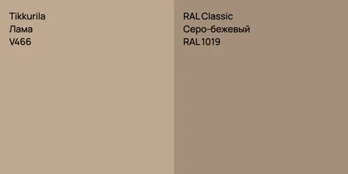 V466 Лама vs RAL 1019 Серо-бежевый
