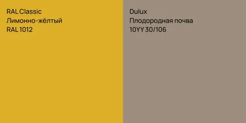 RAL 1012 Лимонно-жёлтый vs 10YY 30/106 Плодородная почва