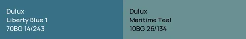 70BG 14/243 Liberty Blue 1 vs 10BG 26/134 Maritime Teal