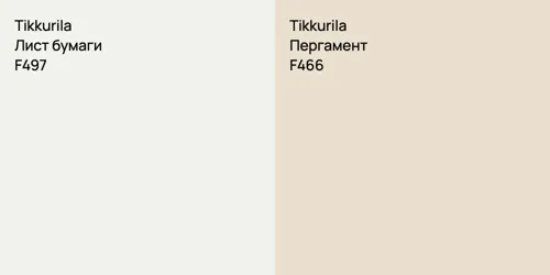 F497 Лист бумаги vs F466 Пергамент