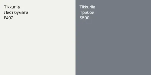 F497 Лист бумаги vs S500 Прибой