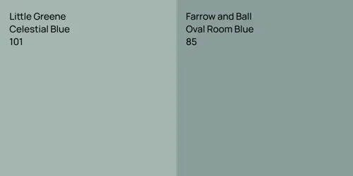 101 Celestial Blue vs 85 Oval Room Blue