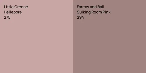 275 Hellebore vs 294 Sulking Room Pink