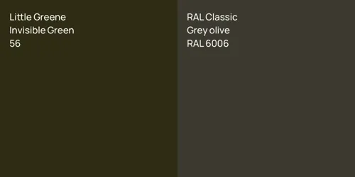 56 Invisible Green vs RAL 6006  Grey olive