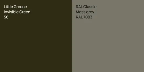 56 Invisible Green vs RAL 7003  Moss grey