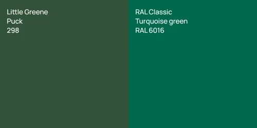 298 Puck vs RAL 6016  Turquoise green