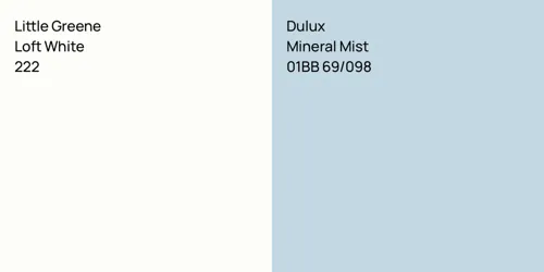 222 Loft White vs 01BB 69/098 Mineral Mist