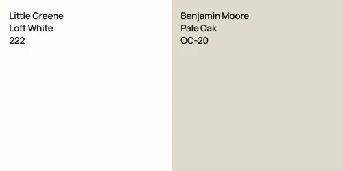 222 Loft White vs OC-20 Pale Oak