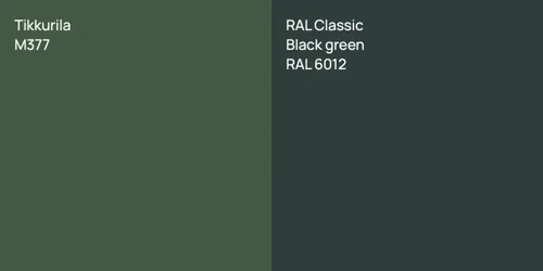 M377  vs RAL 6012  Black green