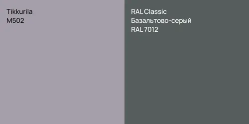 M502  vs RAL 7012 Базальтово-серый