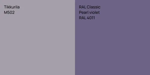 M502  vs RAL 4011  Pearl violet
