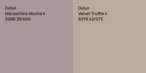 90RR 35/060 Maraschino Mocha 4 vs 80YR 42/073 Velvet Truffle 4