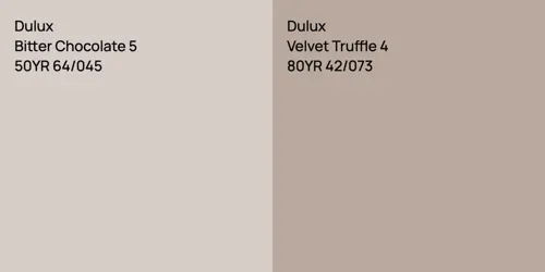 50YR 64/045 Bitter Chocolate 5 vs 80YR 42/073 Velvet Truffle 4