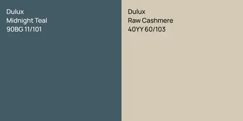 90BG 11/101 Midnight Teal vs 40YY 60/103 Raw Cashmere
