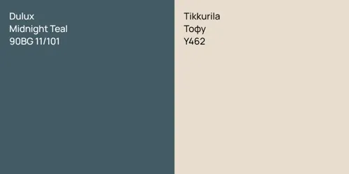 90BG 11/101 Midnight Teal vs Y462 Тофу