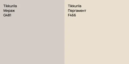 G481 Мираж vs F466 Пергамент