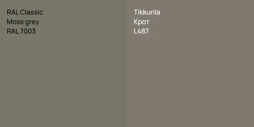 RAL 7003  Moss grey vs L487 Крот