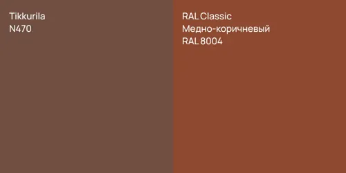 N470 null vs RAL 8004 Медно-коричневый