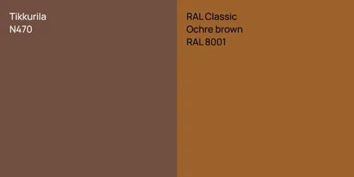 N470 null vs RAL 8001  Ochre brown