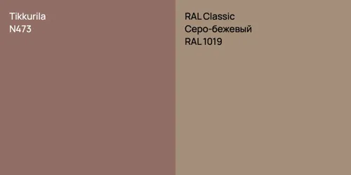 N473 vs RAL 1019 Серо-бежевый
