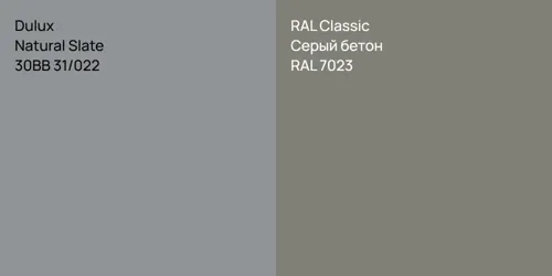 30BB 31/022 Natural Slate vs RAL 7023 Серый бетон