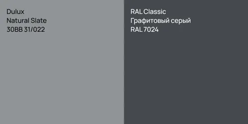 30BB 31/022 Natural Slate vs RAL 7024 Графитовый серый