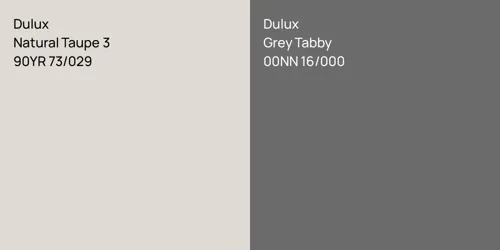 90YR 73/029 Natural Taupe 3 vs 00NN 16/000 Grey Tabby