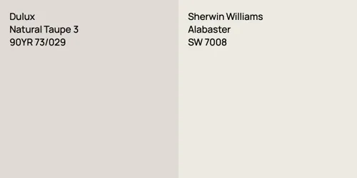 90YR 73/029 Natural Taupe 3 vs SW 7008 Alabaster