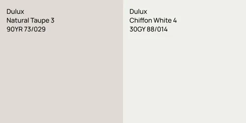 90YR 73/029 Natural Taupe 3 vs 30GY 88/014 Chiffon White 4