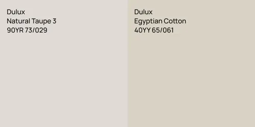 90YR 73/029 Natural Taupe 3 vs 40YY 65/061 Egyptian Cotton