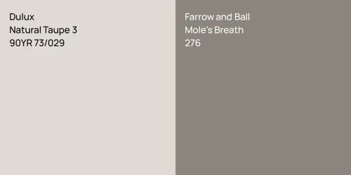 90YR 73/029 Natural Taupe 3 vs 276 Mole's Breath