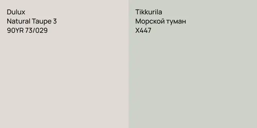 90YR 73/029 Natural Taupe 3 vs X447 Морской туман