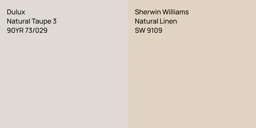 90YR 73/029 Natural Taupe 3 vs SW 9109 Natural Linen