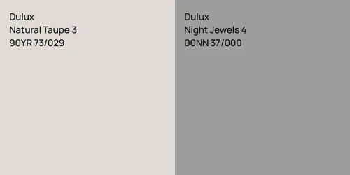 90YR 73/029 Natural Taupe 3 vs 00NN 37/000 Night Jewels 4