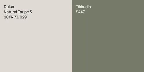 90YR 73/029 Natural Taupe 3 vs S447 null