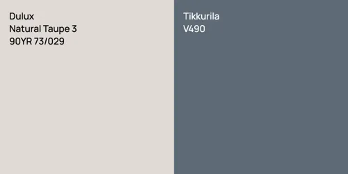 90YR 73/029 Natural Taupe 3 vs V490 