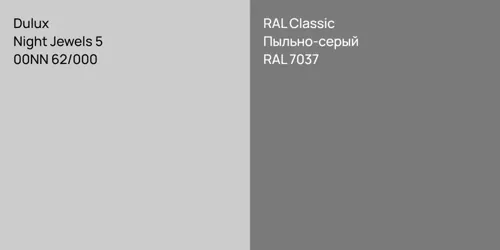 00NN 62/000 Night Jewels 5 vs RAL 7037 Пыльно-серый