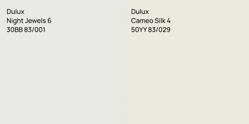 30BB 83/001 Night Jewels 6 vs 50YY 83/029 Cameo Silk 4