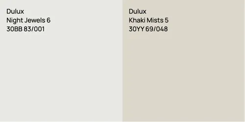 30BB 83/001 Night Jewels 6 vs 30YY 69/048 Khaki Mists 5