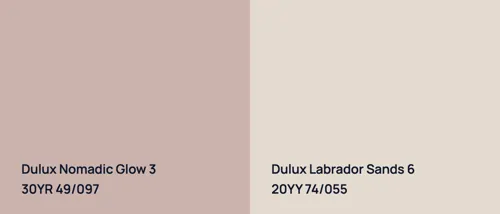 30YR 49/097 Nomadic Glow 3 vs 20YY 74/055 Labrador Sands 6