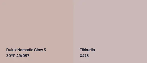 30YR 49/097 Nomadic Glow 3 vs X478 