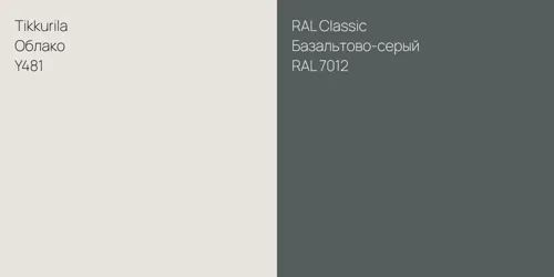 Y481 Облако vs RAL 7012 Базальтово-серый